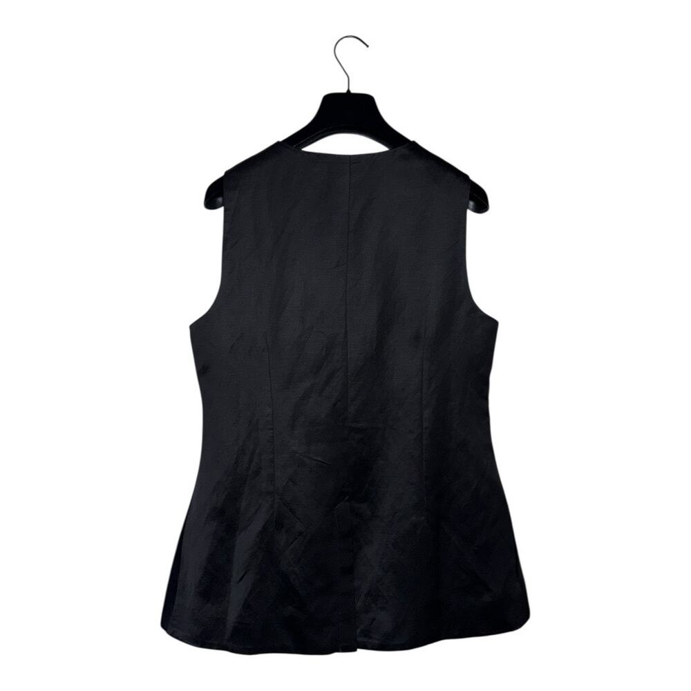 Posse Gigi Gilet Black Satin Vest Gold Buttons Size Small - Picture 4 of 10